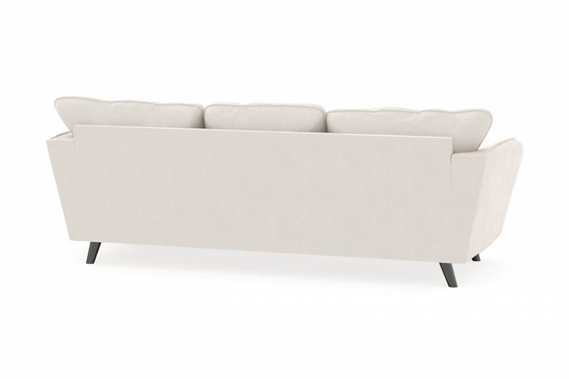 Trend Lyx 3-sits Divansoffa Höger - Vit Sammet - Divansoffor & schäslongsoffa - 4 sits soffa med divan