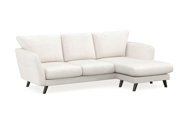 Trend Lyx 3-sits Divansoffa Höger - Vit|Bouclé - Divansoffor & schäslongsoffa - 4 sits soffa med divan