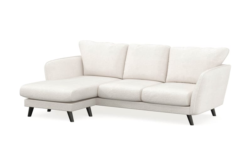 Trend Lyx 3-sits Divansoffa Vänster - Vit|Bouclé - Divansoffor & schäslongsoffa - 4 sits soffa med divan