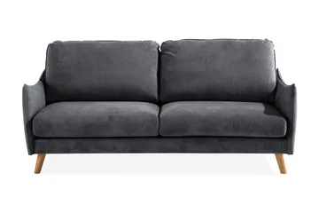 Trend Lyx 3-sits Soffa - Mörkgrå/Ek - Möbler - Soffa - 3 sits soffa