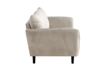 Trend Lyx 3-sits Soffa med Vinklade Armstöd i Tyg - Beige - Möbler - Soffa - 3 sits soffa