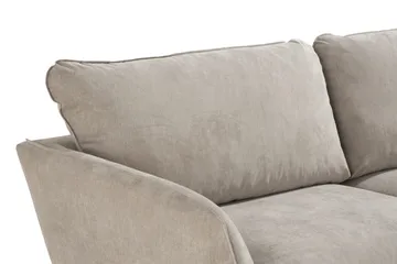 Trend Lyx 3-sits Soffa med Vinklade Armstöd i Tyg - Beige - Möbler - Soffa - 3 sits soffa