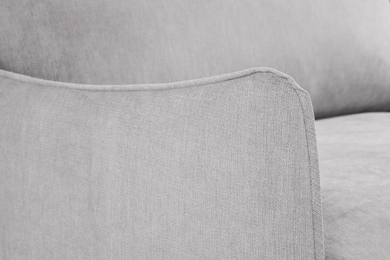 Trend Lyx 3-sits Soffa med Vinklade Armstöd i Tyg - Ljusgrå - Möbler - Soffa - 3 sits soffa