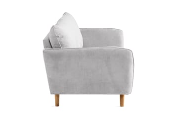 Trend Lyx 3-sits Soffa med Vinklade Armstöd i Tyg - Ljusgrå - Möbler - Soffa - 3 sits soffa