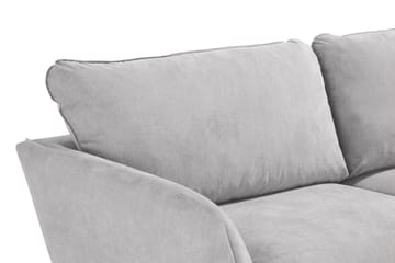 Trend Lyx 3-sits Soffa med Vinklade Armstöd i Tyg - Ljusgrå - Möbler - Soffa - 3 sits soffa