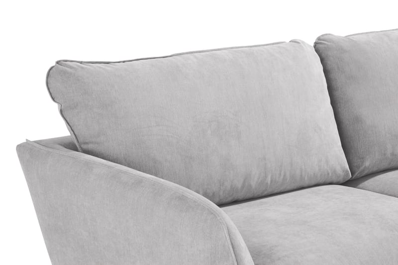 Trend Lyx 3-sits Soffa med Vinklade Armstöd i Tyg - Ljusgrå - Möbler - Soffa - 3 sits soffa