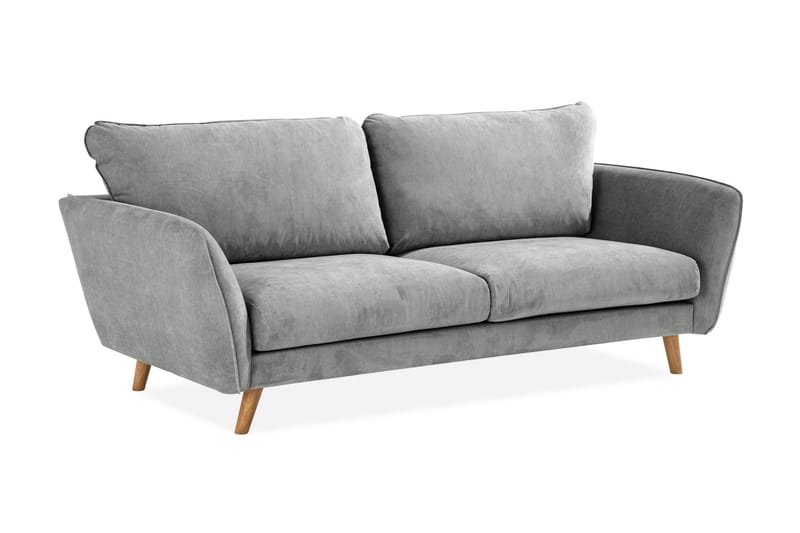 Trend Lyx 3-sits Tygsoffa - Grå - Möbler - Soffa - 3 sits soffa