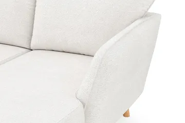 Trend Lyx 4-sits Högervänd U-formad Soffa med Divan och Schäslong i Bouclé - Vit - Möbler - Soffa - U-soffa