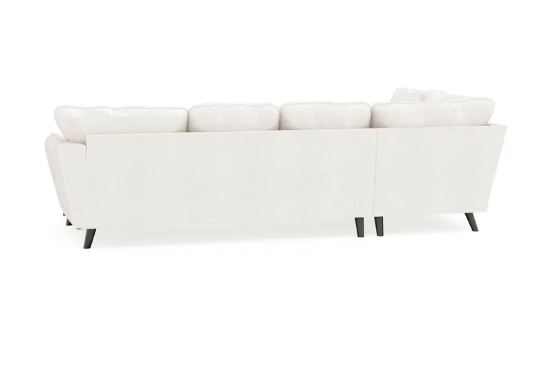 Trend Lyx 4-sits Högervänd U-formad Soffa med Divan och Schäslong i Bouclé - Vit - Möbler - Soffa - U-soffa