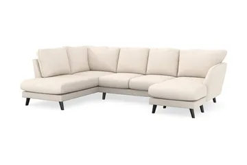 Trend Lyx 4-sits Högervänd U-formad Soffa med Divan och Schäslong i Manchester - Beige - Möbler - Soffa - U-soffa