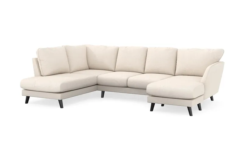 Trend Lyx 4-sits Högervänd U-formad Soffa med Divan och Schäslong i Manchester - Beige - Möbler - Soffa - U-soffa
