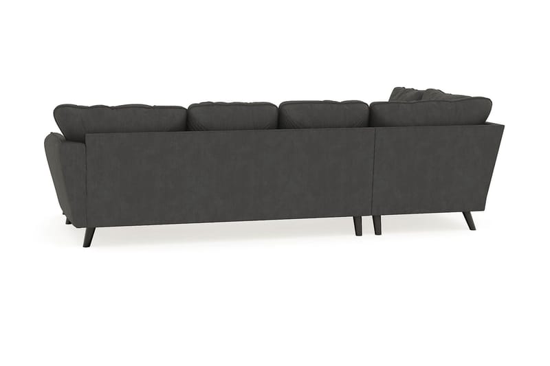 Trend Lyx 4-sits Högervänd U-formad Soffa med Divan och Schäslong i Manchester - Mörkgrå - Möbler - Soffa - U-soffa