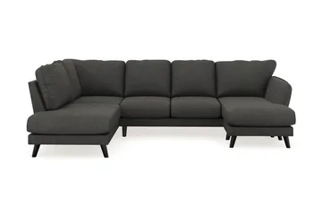 Trend Lyx 4-sits Högervänd U-formad Soffa med Divan och Schäslong i Manchester - Mörkgrå - Möbler - Soffa - U-soffa