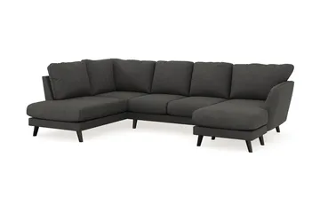 Trend Lyx 4-sits Högervänd U-formad Soffa med Divan och Schäslong i Manchester - Mörkgrå - Möbler - Soffa - U-soffa