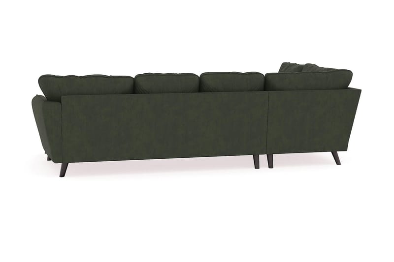 Trend Lyx 4-sits Högervänd U-formad Soffa med Divan och Schäslong i Manchester - Mörkgrön - Möbler - Soffa - U-soffa