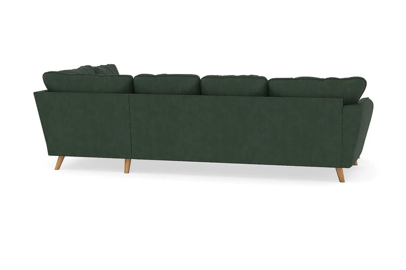 Trend Lyx 4-sits Högervänd U-formad Soffa med Divan och Schäslong i Manchester - Mörkgrön - Möbler - Soffa - U-soffa