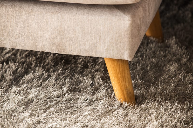 Trend Lyx 4-sits Högervänd U-formad Soffa med Divan och Schäslong i Tyg - Beige - Möbler - Soffa - U-soffa