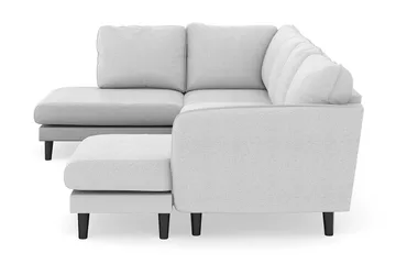 Trend Lyx 4-sits Högervänd U-formad Soffa med Divan och Schäslong i Tyg - Ljusgrå - Möbler - Soffa - U-soffa
