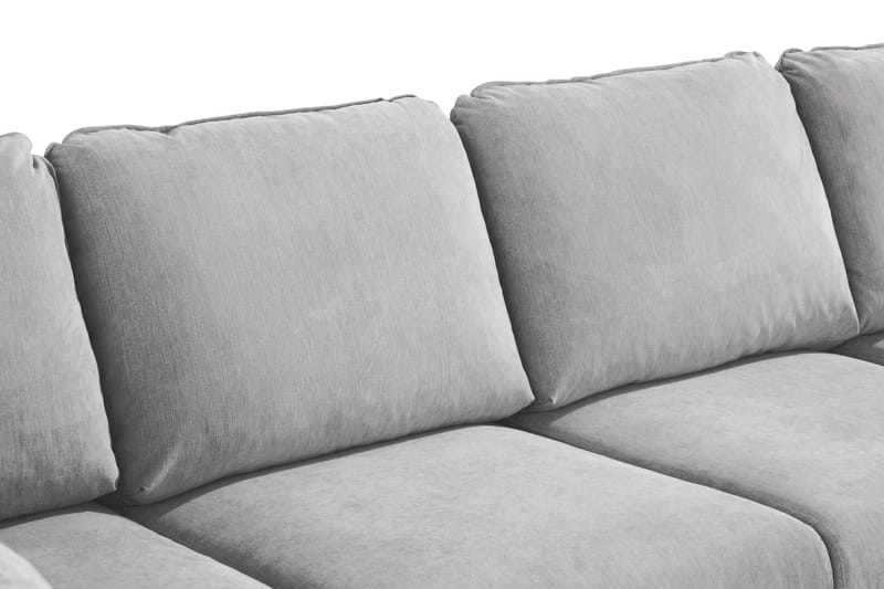 Trend Lyx 4-sits Högervänd U-formad Soffa med Divan och Schäslong i Tyg - Ljusgrå - Möbler - Soffa - U-soffa