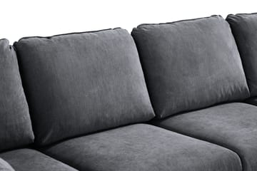 Trend Lyx 4-sits Högervänd U-formad Soffa med Divan och Schäslong i Tyg - Mörkgrå - Möbler - Soffa - U-soffa