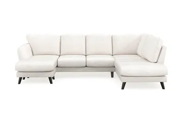 Trend Lyx 4-sits Vänstervänd U-formad Soffa med Divan och Schäslong i Bouclé - Vit - Möbler - Soffa - U-soffa