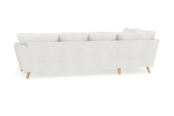 Trend Lyx 4-sits Vänstervänd U-formad Soffa med Divan och Schäslong i Bouclé - Vit - Möbler - Soffa - U-soffa