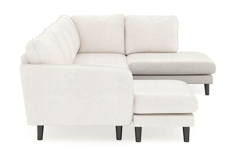 Trend Lyx 4-sits Vänstervänd U-formad Soffa med Divan och Schäslong i Bouclé - Vit - Möbler - Soffa - U-soffa