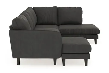 Trend Lyx 4-sits Vänstervänd U-formad Soffa med Divan och Schäslong i Manchester - Mörkgrå - Möbler - Soffa - U-soffa
