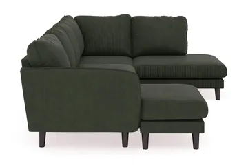 Trend Lyx 4-sits Vänstervänd U-formad Soffa med Divan och Schäslong i Manchester - Mörkgrön - Möbler - Soffa - U-soffa