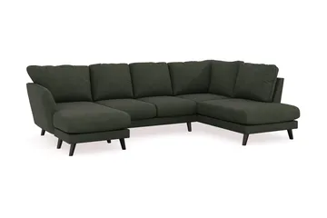 Trend Lyx 4-sits Vänstervänd U-formad Soffa med Divan och Schäslong i Manchester - Mörkgrön - Möbler - Soffa - U-soffa