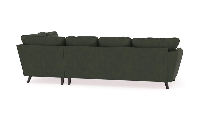 Trend Lyx 4-sits Vänstervänd U-formad Soffa med Divan och Schäslong i Manchester - Mörkgrön - Möbler - Soffa - U-soffa