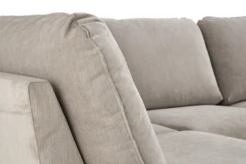 Trend Lyx 4-sits Vänstervänd U-formad Soffa med Divan och Schäslong i Tyg - Beige - Möbler - Soffa - U-soffa