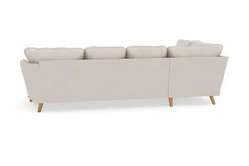 Trend Lyx 4-sits Vänstervänd U-formad Soffa med Divan och Schäslong i Tyg - Beige - Möbler - Soffa - U-soffa