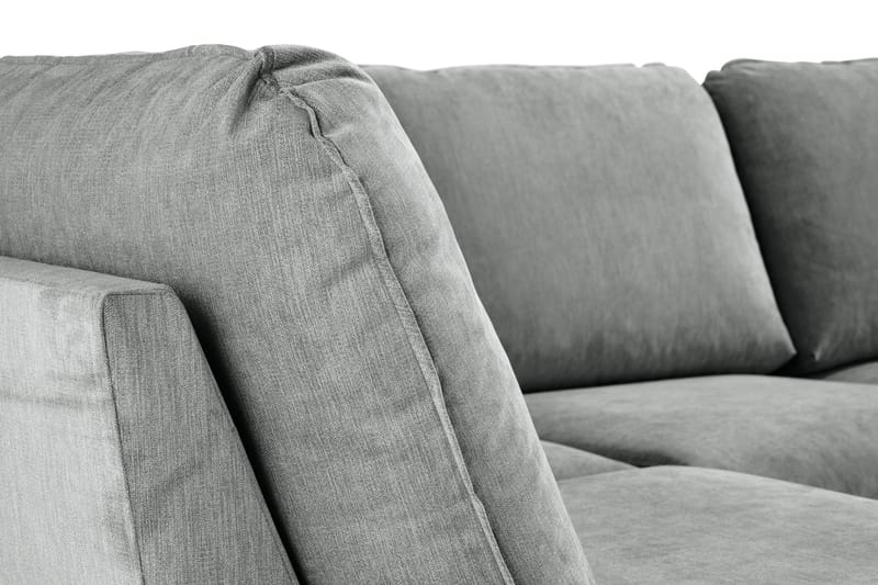 Trend Lyx 4-sits Vänstervänd U-formad Soffa med Divan och Schäslong i Tyg - Grå - Möbler - Soffa - U-soffa
