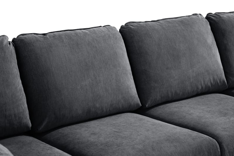 Trend Lyx 4-sits Vänstervänd U-formad Soffa med Divan och Schäslong i Tyg - Mörkgrå - Möbler - Soffa - U-soffa