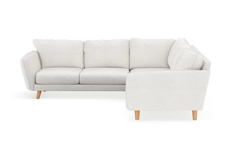 Trend Lyx 6-sits Vändbar L-formad Hörnsoffa i Bouclé - Vit - Möbler - Soffa - Hörnsoffa