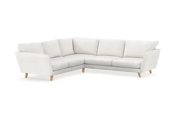 Trend Lyx 6-sits Vändbar L-formad Hörnsoffa i Bouclé - Vit - Möbler - Soffa - Hörnsoffa