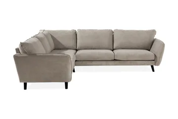 Trend Lyx 6-sits Vändbar L-formad Hörnsoffa i Tyg - Beige - Möbler - Soffa - Hörnsoffa