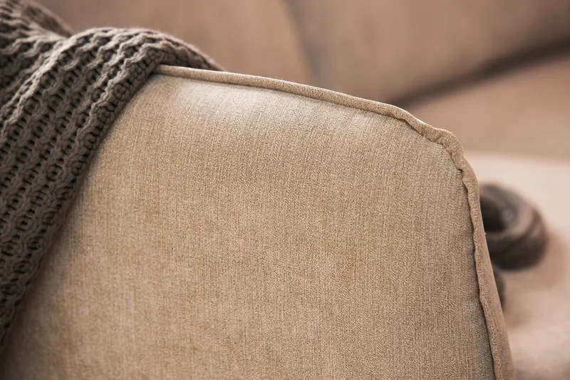 Trend Lyx 6-sits Vändbar L-formad Hörnsoffa i Tyg - Beige - Möbler - Soffa - Hörnsoffa