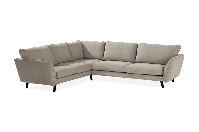 Trend Lyx 6-sits Vändbar L-formad Hörnsoffa i Tyg, Beige