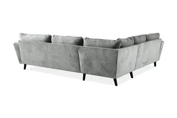 Trend Lyx 6-sits Vändbar L-formad Hörnsoffa i Tyg - Grå - Möbler - Soffa - Hörnsoffa