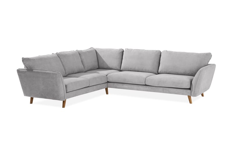 Trend Lyx 6-sits Vändbar L-formad Hörnsoffa i Tyg - Grå - Möbler - Soffa - Hörnsoffa