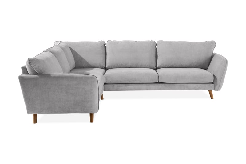 Trend Lyx 6-sits Vändbar L-formad Hörnsoffa i Tyg, Grå