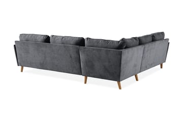 Trend Lyx Hörnsoffa Vändbar - Mörkgrå/Ek - Möbler - Soffa - Hörnsoffa