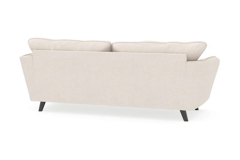 Trend Lyx Retro Soffa 194 cm i Tyg med Sluttande Ben - Benvit - Möbler - Soffa - 3 sits soffa