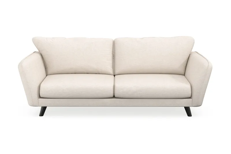 Trend Lyx Retro Soffa 194 cm i Tyg med Sluttande Ben, Benvit