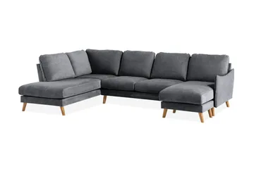 Trend Lyx U-soffa med Divan Höger - Mörkgrå/Ek - Möbler - Soffa - U-soffa
