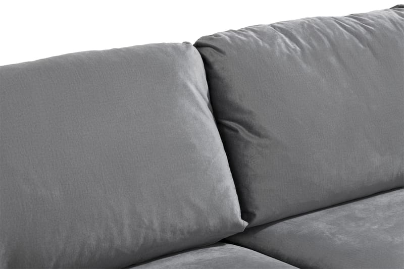 Trend Soffgrupp 3-sits + 2-sits Sammetssoffa - Ljusgrå - Möbler - Soffa - Soffgrupp