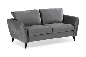 Trend Soffgrupp 3-sits + 2-sits Soffa + Fåtölj + Fotpall i Sammet - Ljusgrå - Möbler - Soffa - Soffgrupp