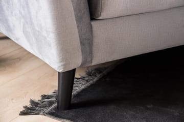 Trend Soffgrupp 3-sits + 2-sits Soffa + Fåtölj + Fotpall i Sammet - Ljusgrå - Möbler - Soffa - Soffgrupp